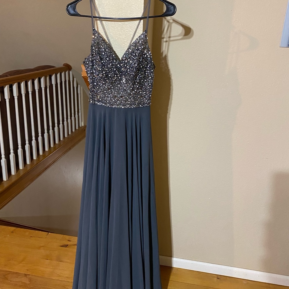 Dancing queen grey prom dress